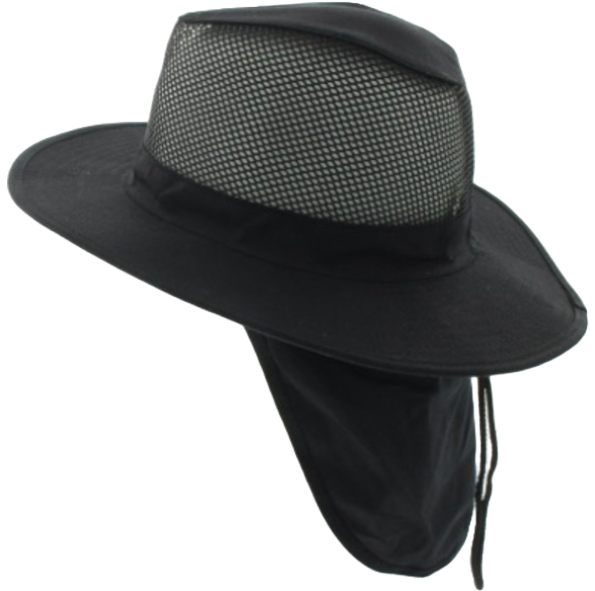Mesh Sun Hat with Neck Flap