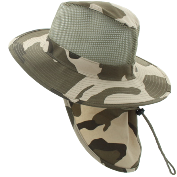 Mesh Sun Hat with Neck Flap
