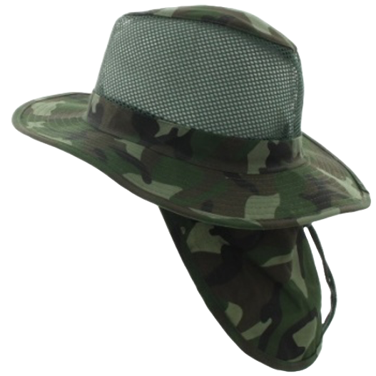 Mesh Sun Hat with Neck Flap