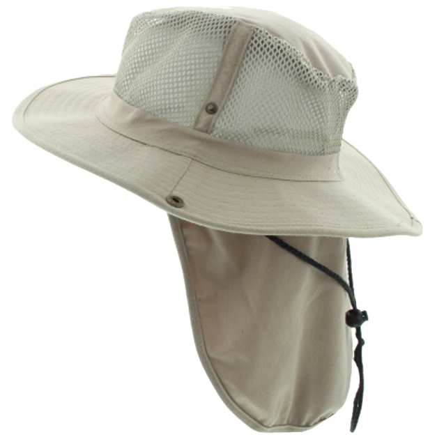 Mesh Sun Hat with Neck Flap