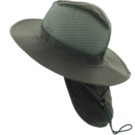 Mesh Sun Hat with Neck Flap