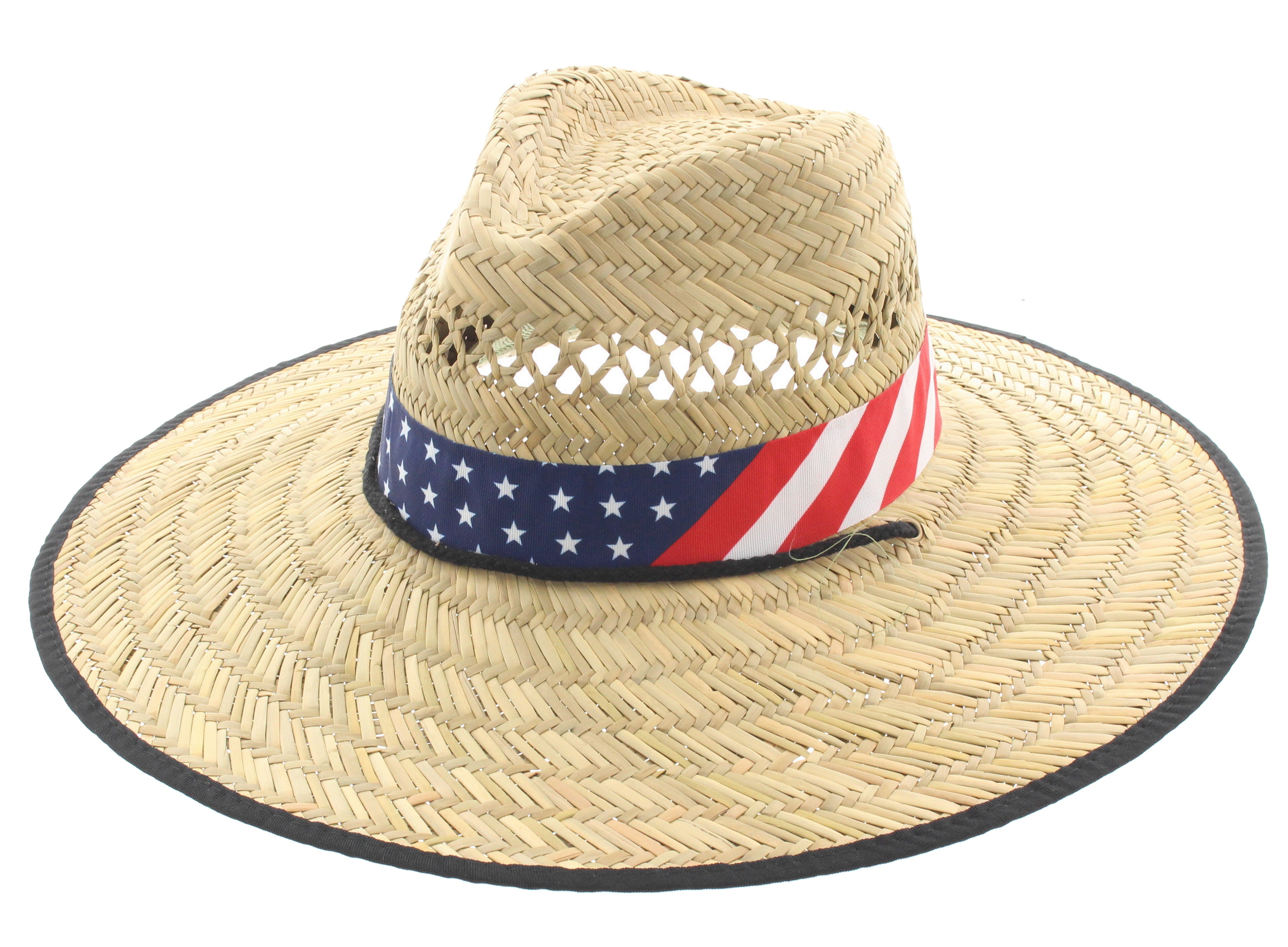 American Flag Straw Hat