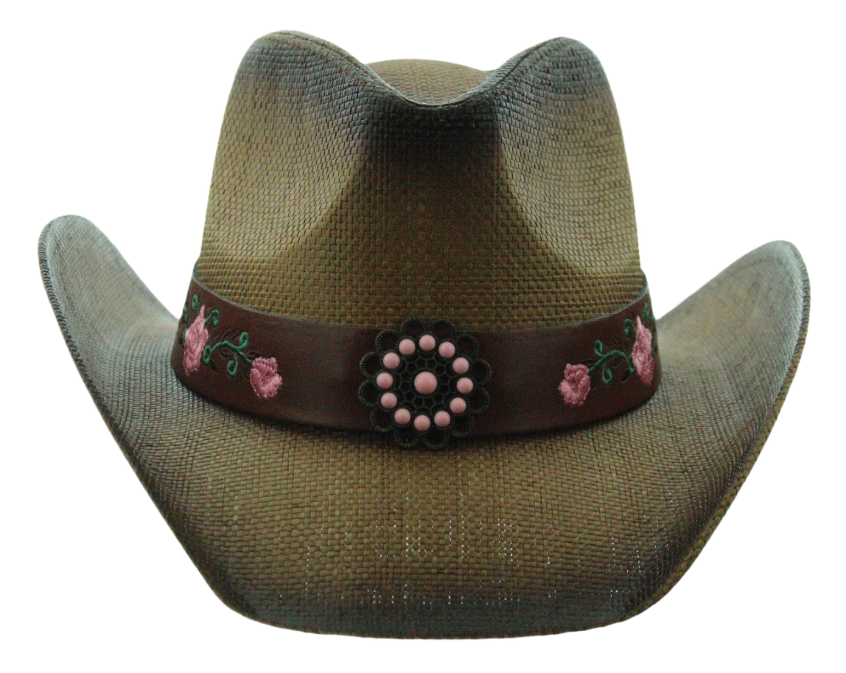 Brown Desert Rose Cowgirl Hat