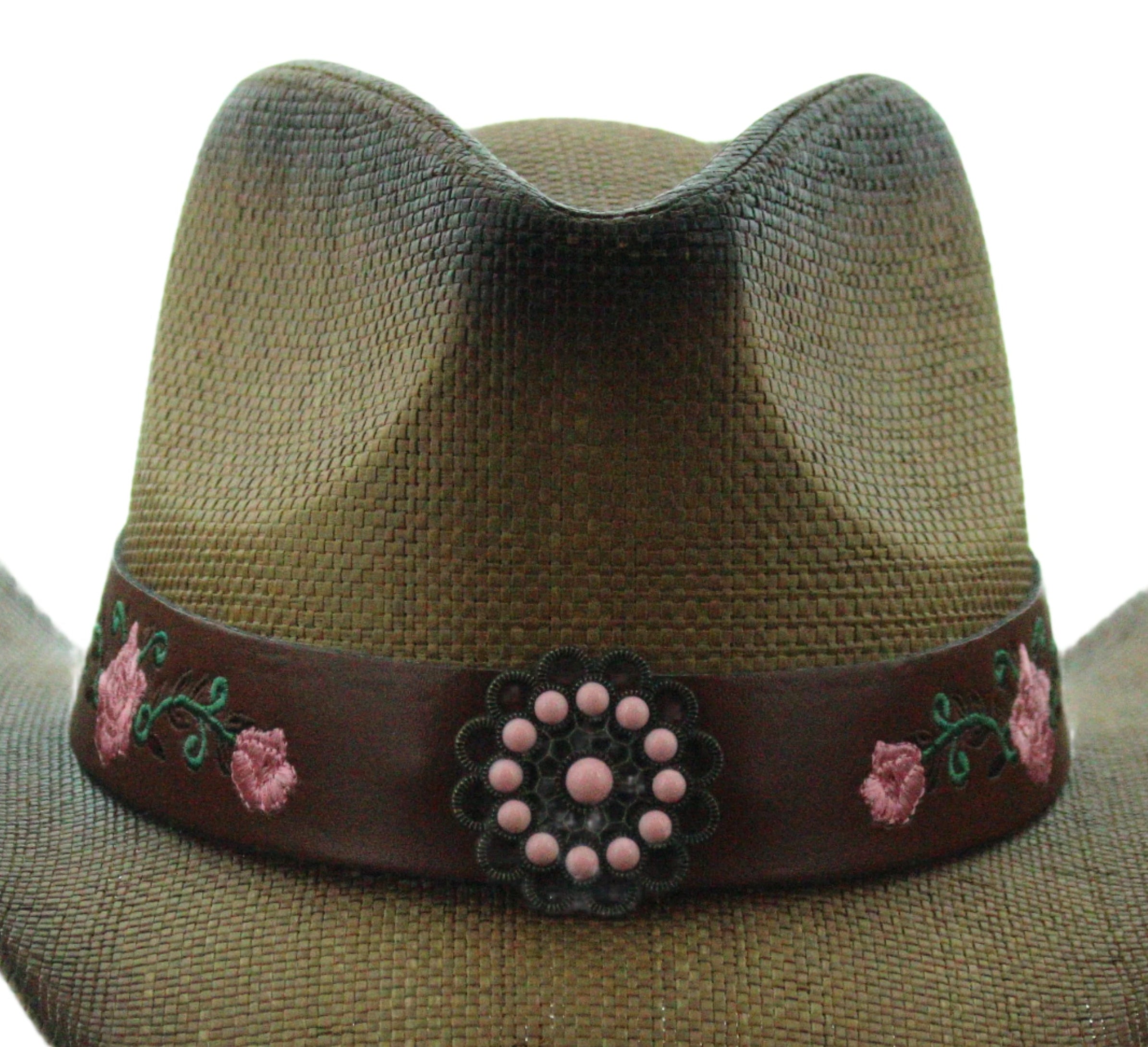 Brown Desert Rose Cowgirl Hat
