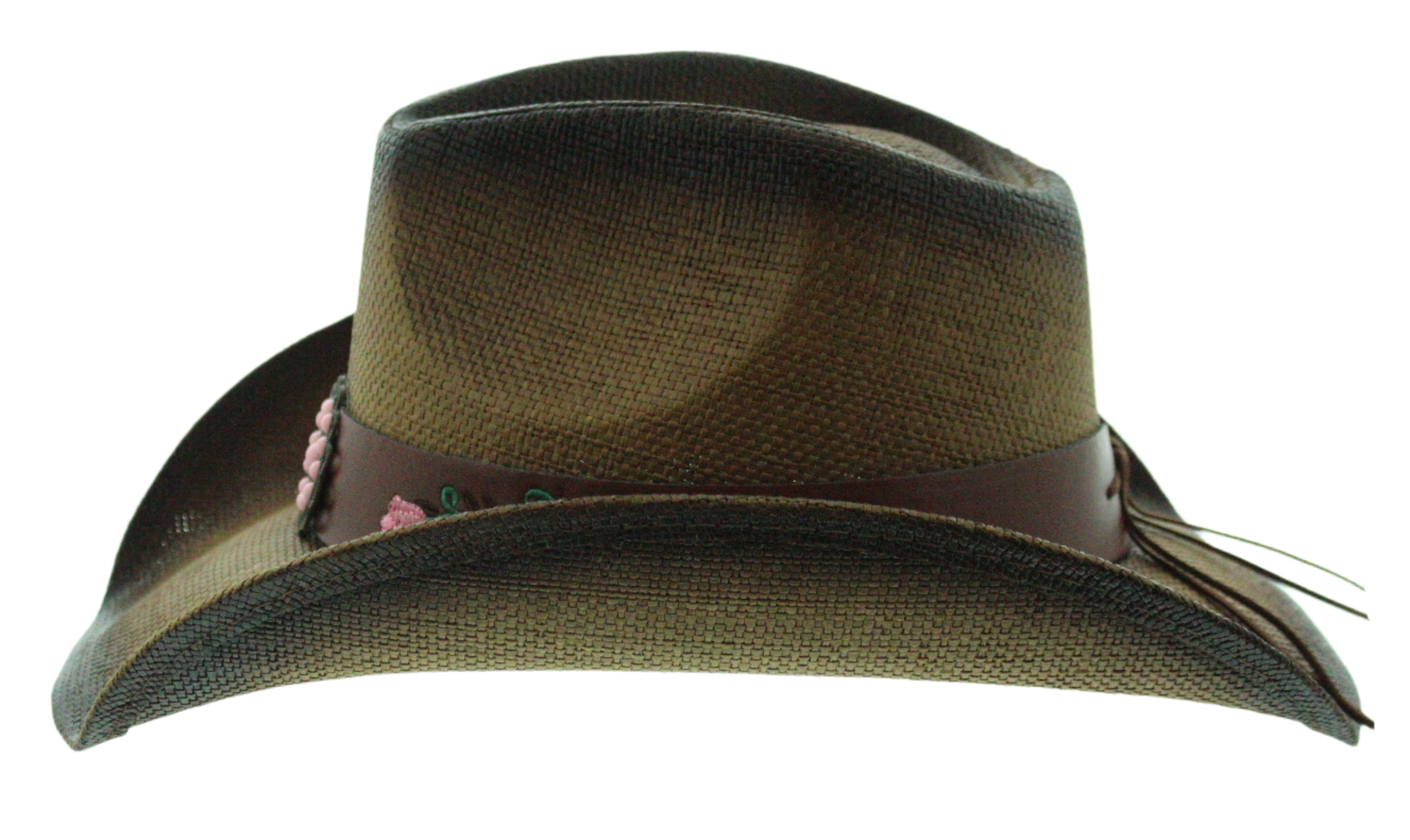 Brown Desert Rose Cowgirl Hat