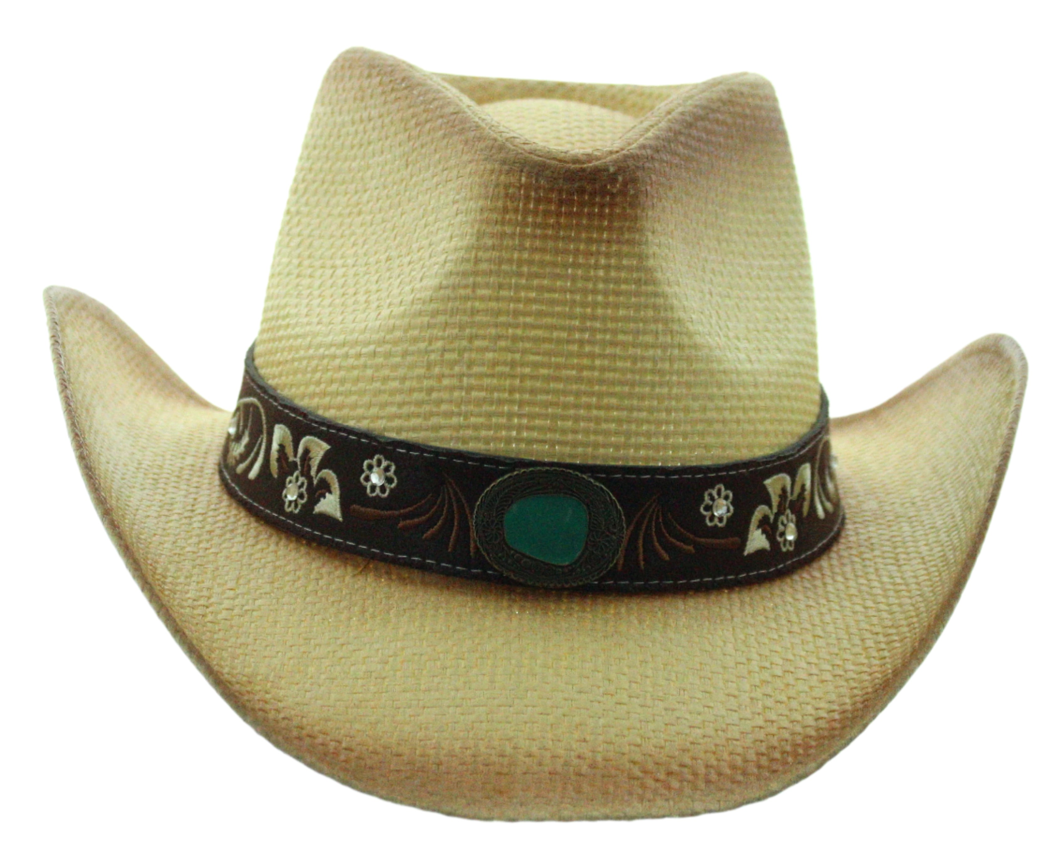 Turquoise Floral Cowgirl Hat